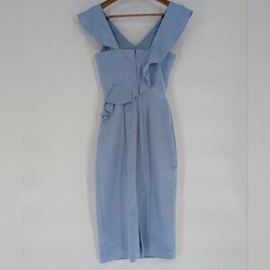 Ruffle V‎ Neck Sleeveless Dress Party Cocktail Evening Guest Wedding